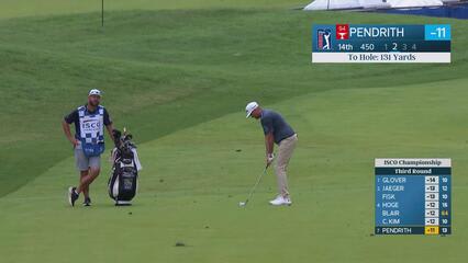 Taylor Pendrith gets up-and-down from 130 yards for birdie on No. 14 at ISCO Championship
