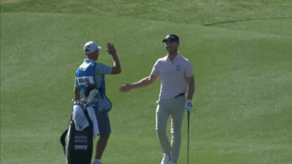 Bronson Burgoon holes out for eagle from 116 yards at The American Express