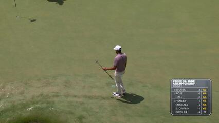 Tony Finau drains 46-foot birdie putt from the fringe at FedEx St. Jude