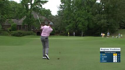 Stewart Cink makes birdie on No. 1 at Regions Tradition