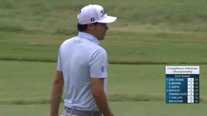 Chris Francoeur makes birdie on No. 16 at Compliance Solutions