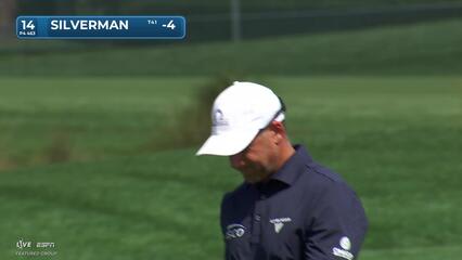 Ben Silverman chips in from 29 feet for birdie on No. 14 at Cognizant Classic