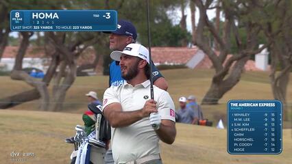 Max Homa taps in from 3 feet for birdie on No. 8 at The American Express