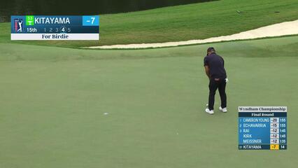 Kurt Kitayama makes birdie on No. 15 at Wyndham