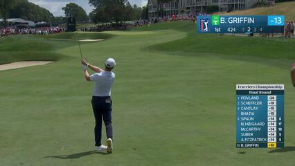 Ben Griffin's 131-yard approach sets up birdie on No. 1 at Travelers