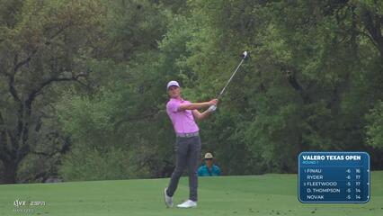 Will Zalatoris nearly drains 187-yard approach, sets up birdie on No. 9 at Valero