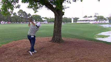 Alejandro Tosti plays aggressive from pine straw and birdies at Houston Open
