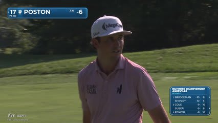J.T. Poston's 191-yard approach sets up eagle on No. 17 at Biltmore Championship