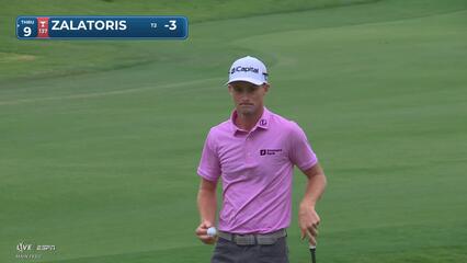 Will Zalatoris drains 31-foot birdie putt on No. 18 at Valero