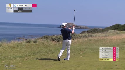 Robert MacIntyre gets up-and-down from 143 yards for birdie on No. 4 at Genesis Scottish Open