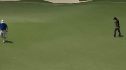 Richard H. Lee pours in a 30-footer for birdie at Barbasol
