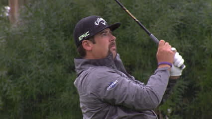 Andres Gonzales nearly jars it on No. 12 at CareerBuilder