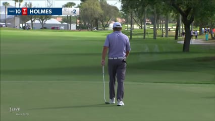 J.B. Holmes sinks a 24-foot birdie putt at Honda