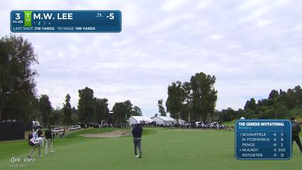 Min Woo Lee hits 107-yard approach to 7 feet, sets up birdie on No. 3 at The Genesis