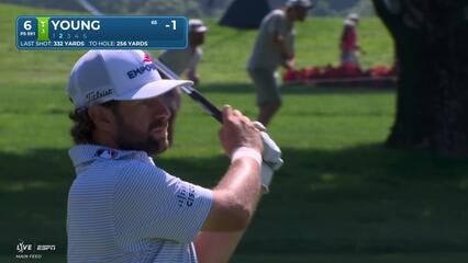 Cameron Young makes birdie on No. 6 at Travelers