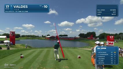 Brendan Valdes makes birdie on No. 17 at 3M Open