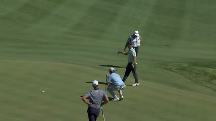 Kevin Streelman holes 17-foot shot for birdie on No. 12 at Bank of Utah