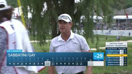 Team Sabbatini/Gay makes birdie on No. 17 at American Family Insurance Championship