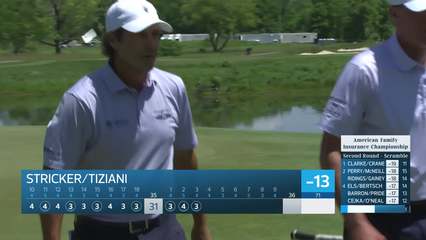 Team Stricker/Tiziani makes birdie on No. 3 at American Family Insurance Championship