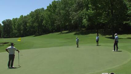 Stewart Cink makes birdie putt on No. 5 at Regions Tradition
