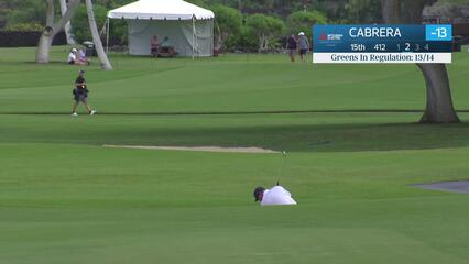 Ángel Cabrera makes birdie on No. 15 at Mitsubishi Electric Championship at Hualalai