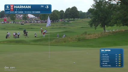 Brian Harman's 116-yard approach sets up birdie on No. 5 at 3M Open