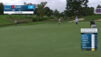 Carl Yuan makes birdie on No. 13 at Nationwide Children's