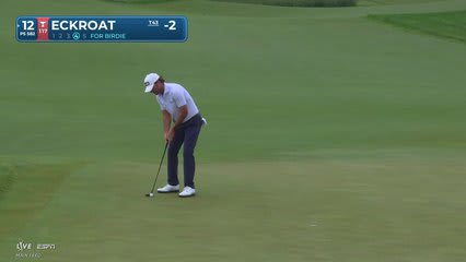 Austin Eckroat drains 11-foot birdie putt on No. 12 at 3M Open
