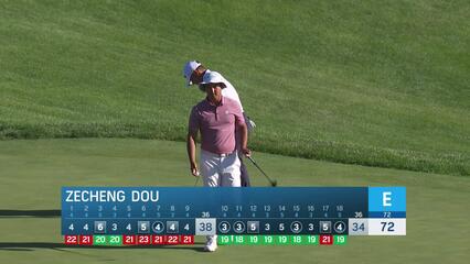 Zecheng Dou makes birdie on No. 18 at Korn Ferry Tour Champ