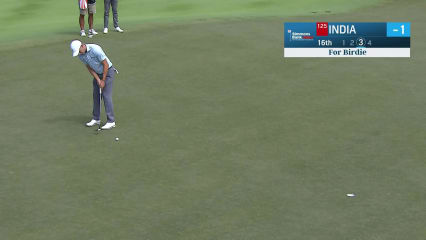 Vince India's lengthy birdie putt at Simmons Bank Open