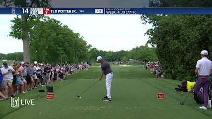 Ted Potter, Jr. drives green and makes birdie at Wells Fargo