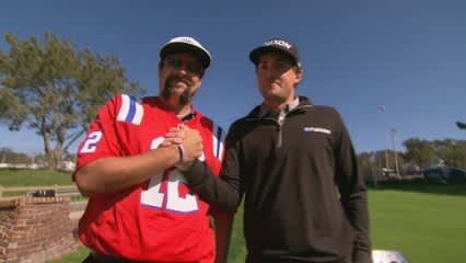 Andres Gonzales reluctantly puts on New England Patriots Jersey