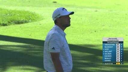 Sam Bairstow makes birdie on No. 18 at Barracuda