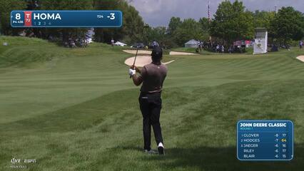Max Homa's 119-yard approach sets up birdie on No. 8 at John Deere