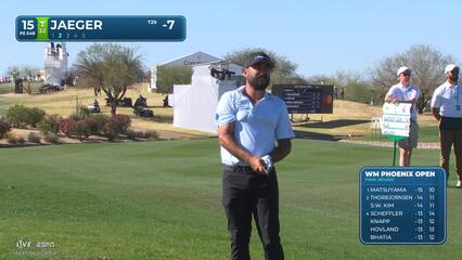 Stephan Jaeger taps in from 2 feet for birdie on No. 15 at WM Phoenix Open
