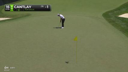 Patrick Cantlay taps in from 10 inches for birdie on No. 15 at the Memorial