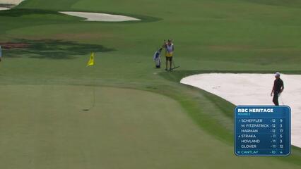 Patrick Cantlay sinks 3-foot putt for birdie on No. 5 at RBC Heritage
