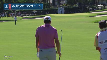 Davis Thompson's 79-foot approach sets up birdie on No. 1 at Charles Schwab
