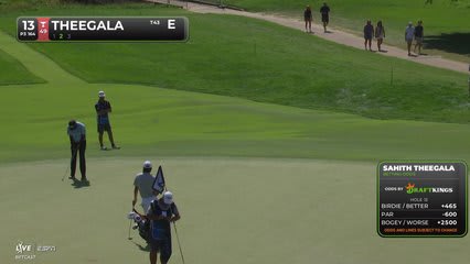 Sahith Theegala sinks 23-foot birdie putt on No. 13 at BMW Championship