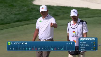 Si Woo Kim taps in from 1 foot for birdie on No. 16 at Arnold Palmer