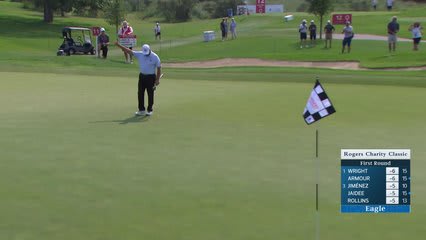 Retief Goosen makes eagle putt on No. 11 at Rogers Charity Classic
