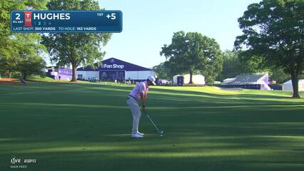 Mackenzie Hughes gets up-and-down from 163 yards for birdie on No. 2 at Truist Championship