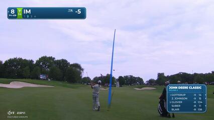 Sungjae Im gets up-and-down from 140 yards for birdie on No. 8 at John Deere