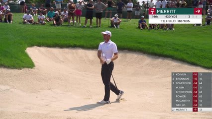 Troy Merritt gets up-and-down from 181 yards for birdie on No. 14 at 3M Open