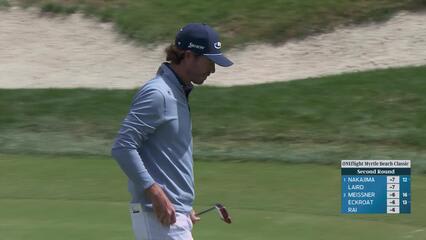 Sam Ryder sinks 10-foot putt for birdie on No. 8 at ONEflight Myrtle