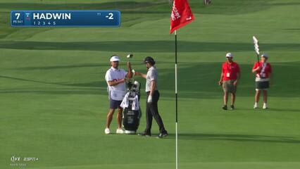 Adam Hadwin makes birdie on No. 7 at Rocket Classic