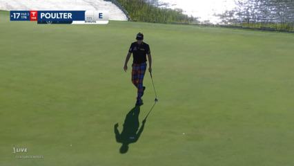 Ian Poulter sinks 16-footer for birdie at RBC Heritage