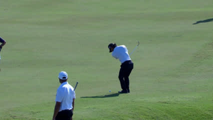 Satoshi Kodaira chips in for birdie at Butterfield Bermuda