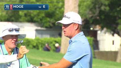 Tom Hoge's 100-yard approach sets up birdie on No. 15 at Charles Schwab