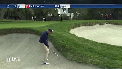 Jim Furyk makes difficult up-and-down for birdie at AT&T Pebble Beach